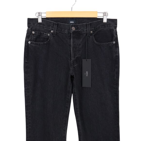 NWT Edwin Simone Mid-Rise Straight Leg Button Fly Denim Jean Maire Black Size 26 - Picture 3 of 8